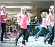 Jazz students perform at local mall at Highland Falls, NY